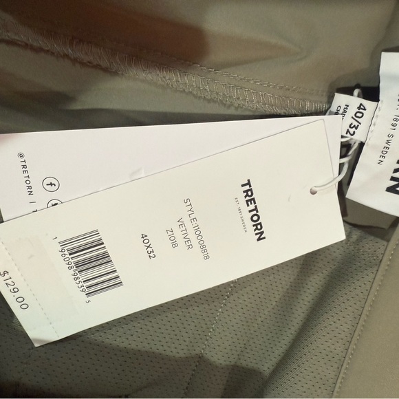 NWT Tretorn Cargo Khaki Performance Jogger Pants Size 40/32. Style #5110008818 - Picture 4 of 5